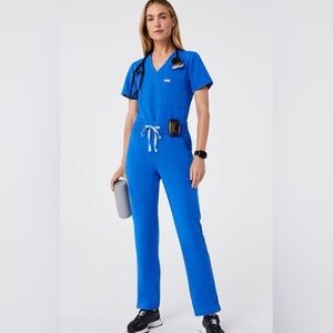 Figs Royal Blue High Waisted Dowa